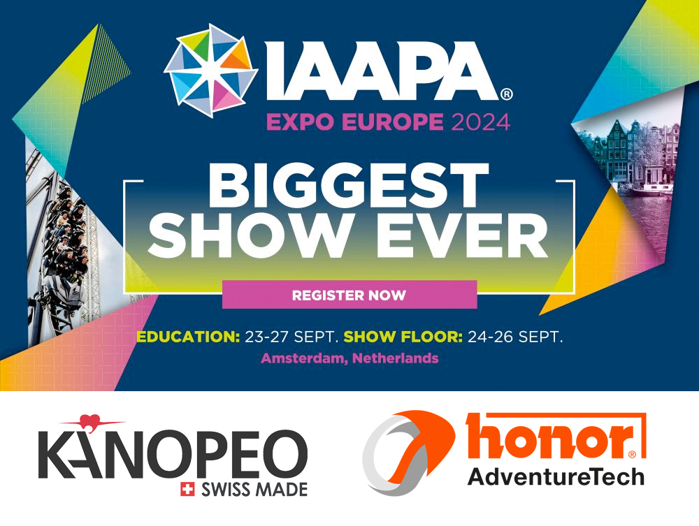 IAAPA-Expo-Europe-kanopeo-&-HONOR-AdventureTech-Zip-Brakes-Climb-Auto-Belay